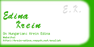 edina krein business card